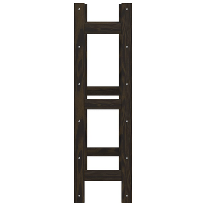 vidaXL Wine Rack for 30 Bottles Black Solid Wood Pine