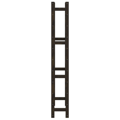vidaXL Wine Rack for 77 Bottles Black Solid Wood Pine