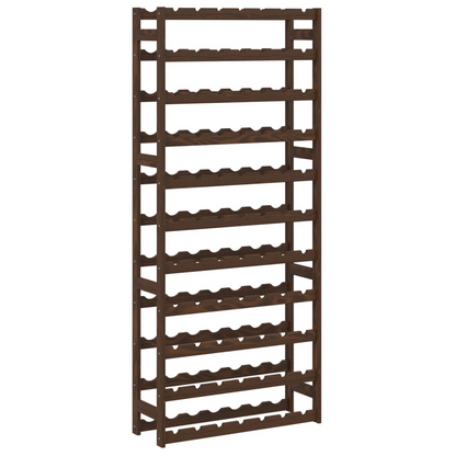 vidaXL Wine Rack for 77 Bottles Brown Solid Wood Pine