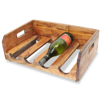 Wine Racks 4 pcs for 16 Bottles Solid Reclaimed Wood