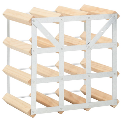 vidaXL Wine Rack for 12 Bottles Solid Pinewood