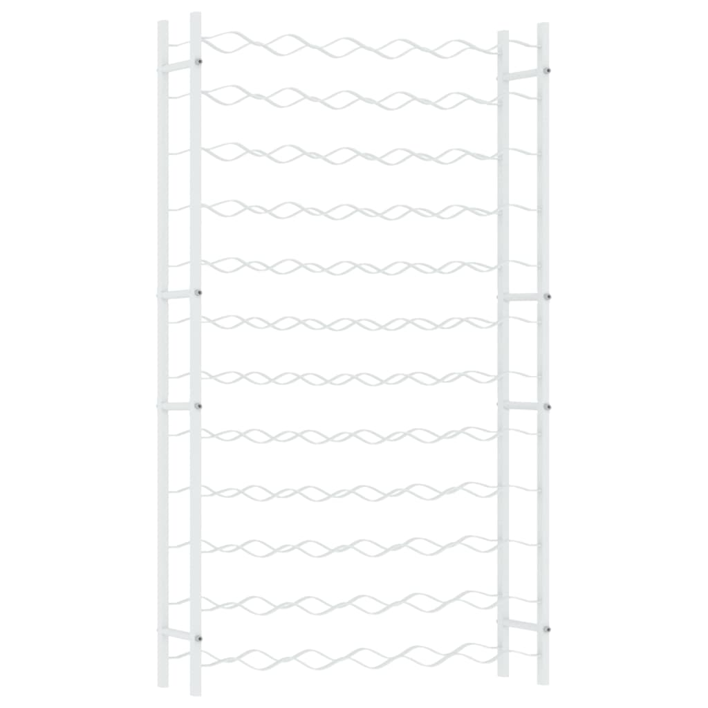 vidaXL Wine Rack for 72 Bottles White Metal