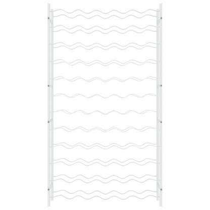 vidaXL Wine Rack for 72 Bottles White Metal