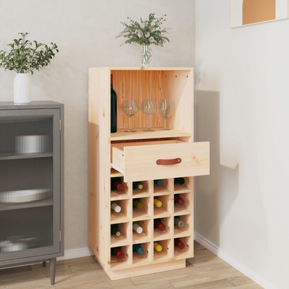 vidaXL Wine Cabinet 45x34x100 cm Solid Wood Pine