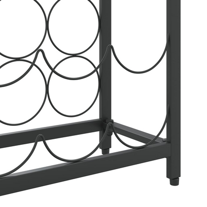 vidaXL Wine Rack for 27 Bottles Black 34x18x100 cm Wrought Iron