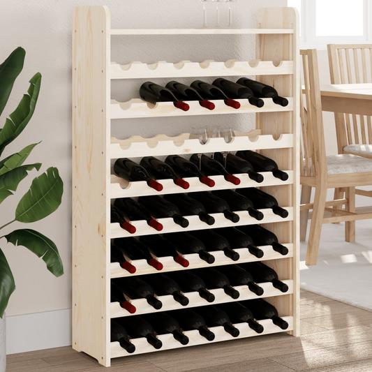 vidaXL Wine Rack with Top Board 72.5x25x111.5 cm Solid Wood Pine