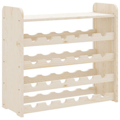 vidaXL Wine Rack with Top Board 67.5x25x60 cm Solid Wood Pine