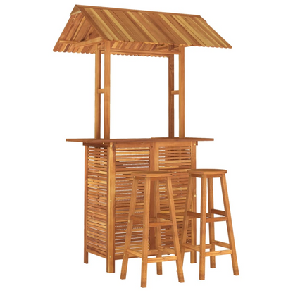 3 Piece Garden Bar Set - Wood
