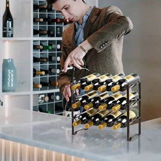 4 Tier Stackable Wine Rack