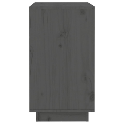 55.5x34x61 cm Solid Wood Pine - Wine Units Grey 