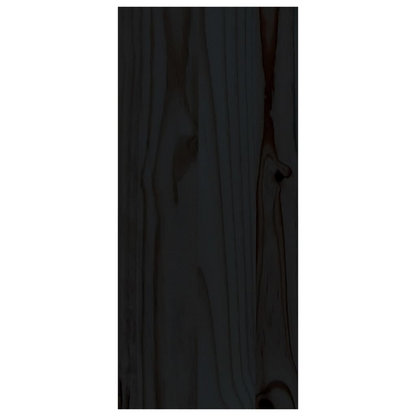 56x25x56 cm Solid Wood Black
