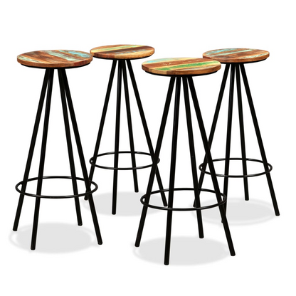 5 Piece Solid Acacia bar stools