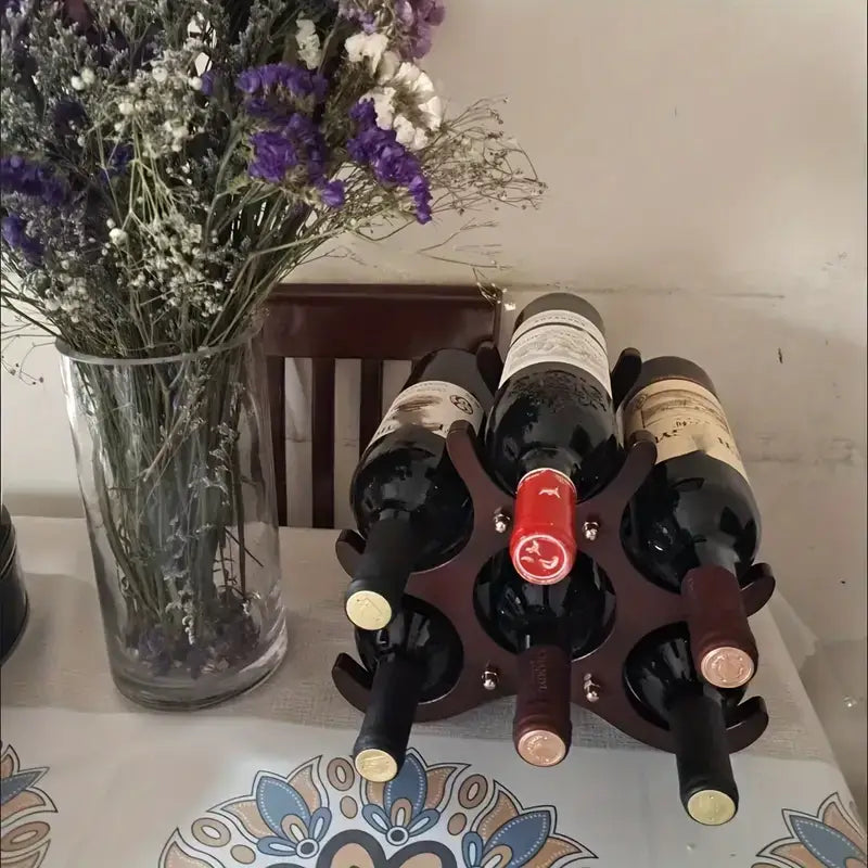 6 bottle Wooden Wine Rack
