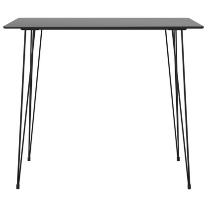 7 Piece Bar Set Black and Grey table