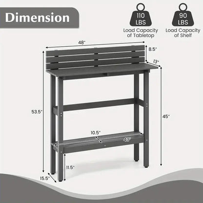 90lb capacity shelf- Stainless Steel Outdoor Table