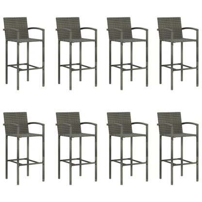 9 Piece Garden Bar - grey chairs