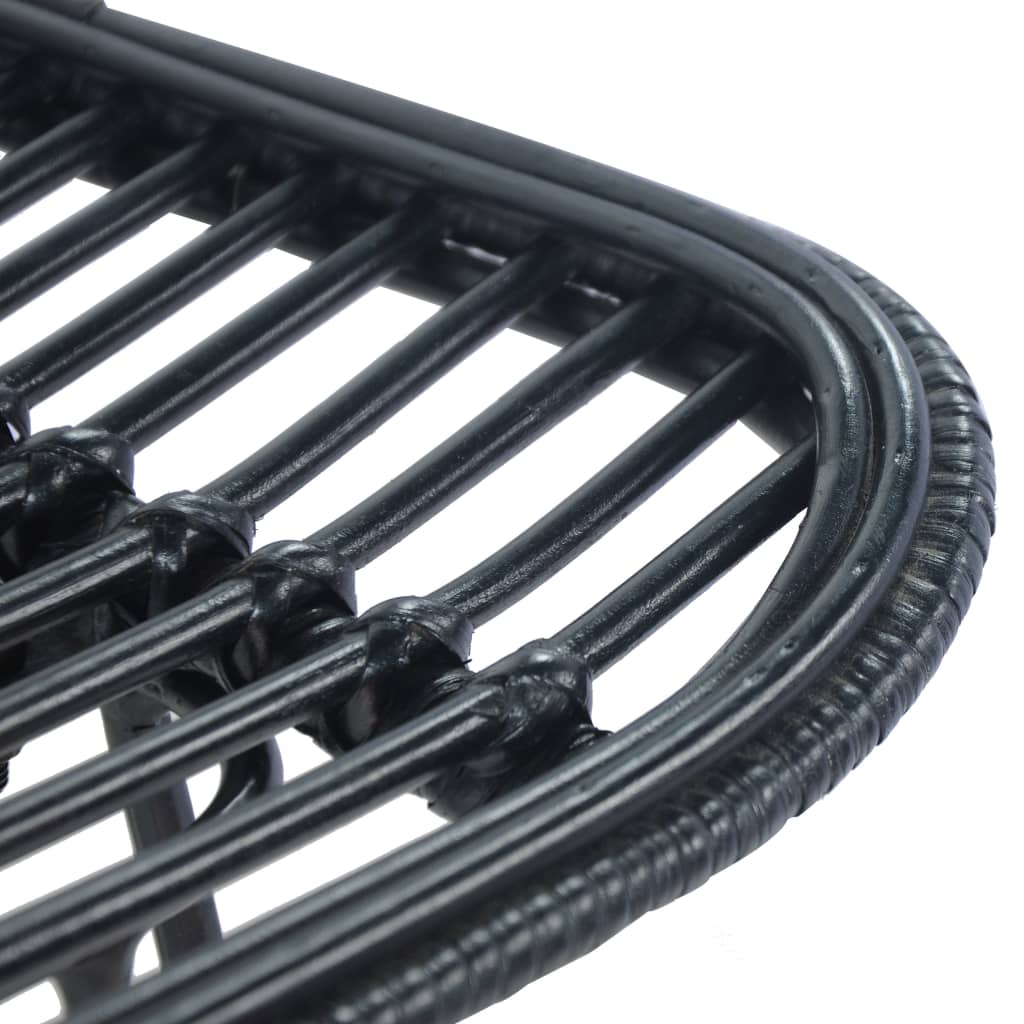 Bar Chairs 2 pcs Black Rattan style