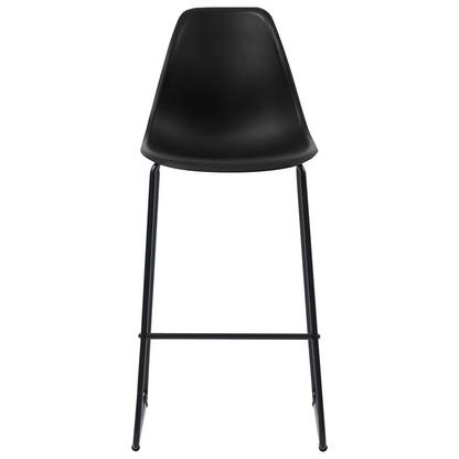 Bar Chairs 4 pcs Black Plastic metal legs