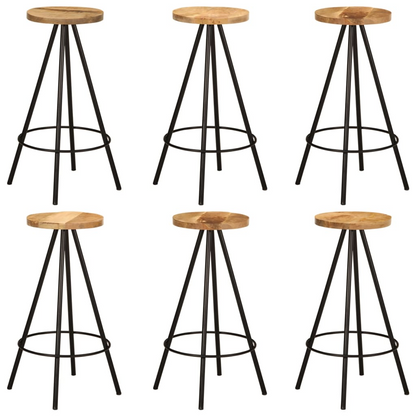Bar Set Solid Wood Mango stools - scooter