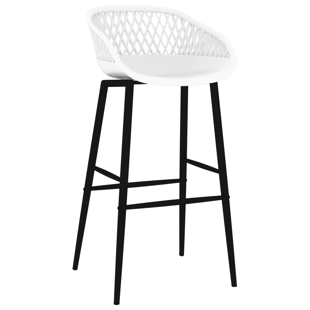 Bar Set White chair black legs