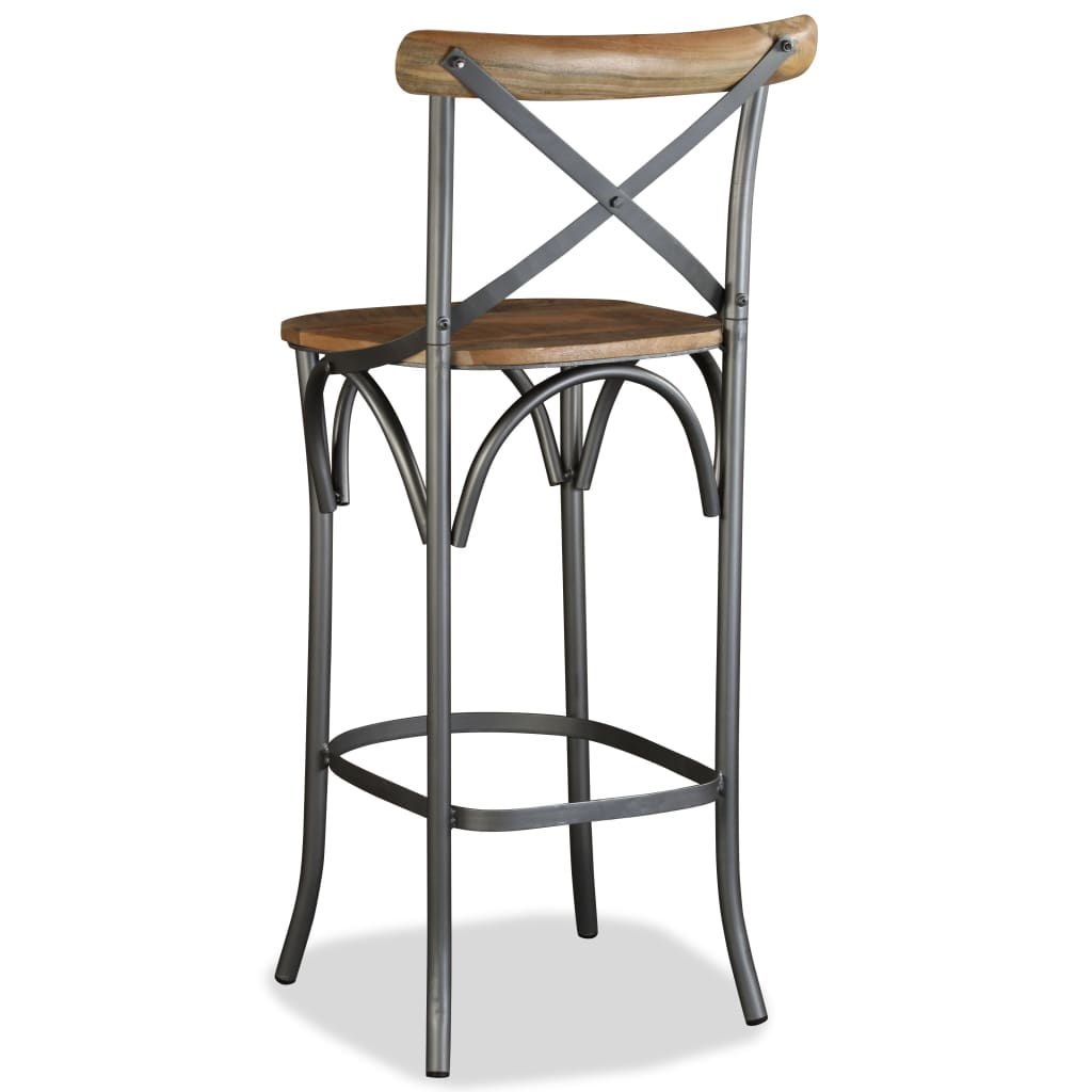  Bar Stool Solid Mango Wood top