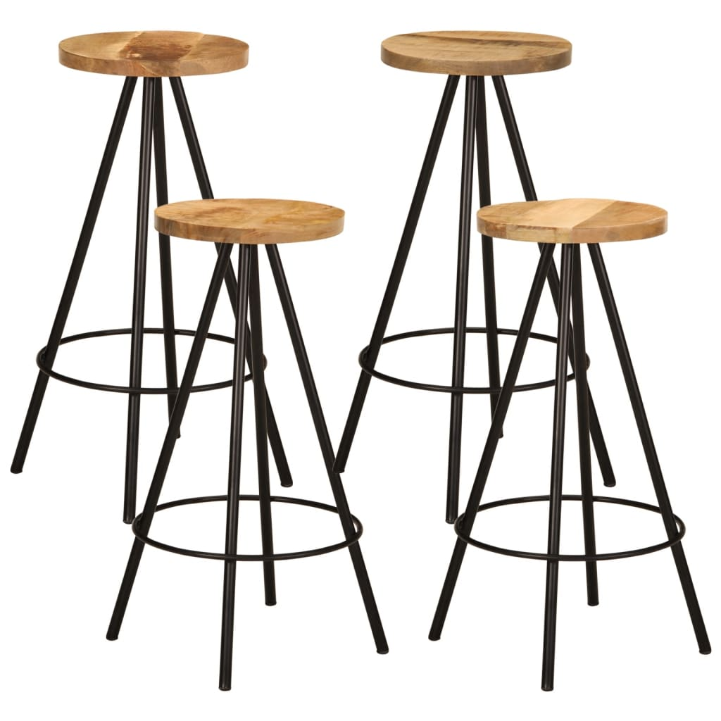 Bar stools Set Solid Wood Mango