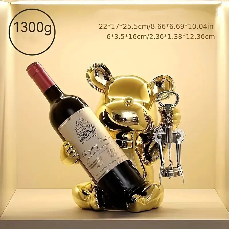 Bear Wine Holder gold