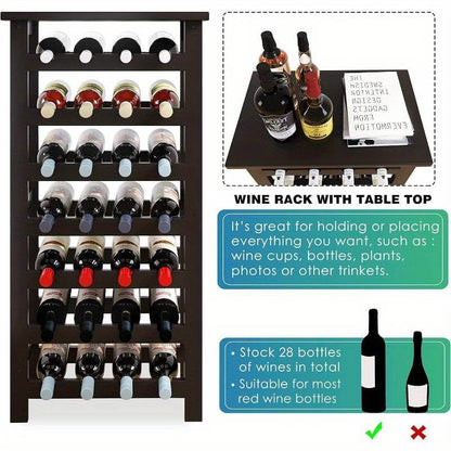 Black 7 Tier Wine Rack