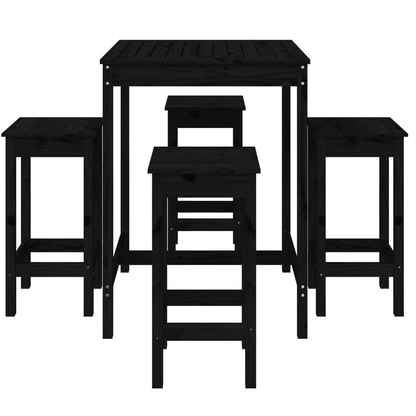 Black Solid table - bar stool