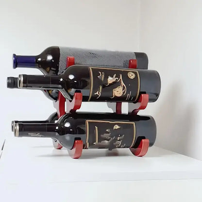 Brown Vintage Wooden Wine Rack