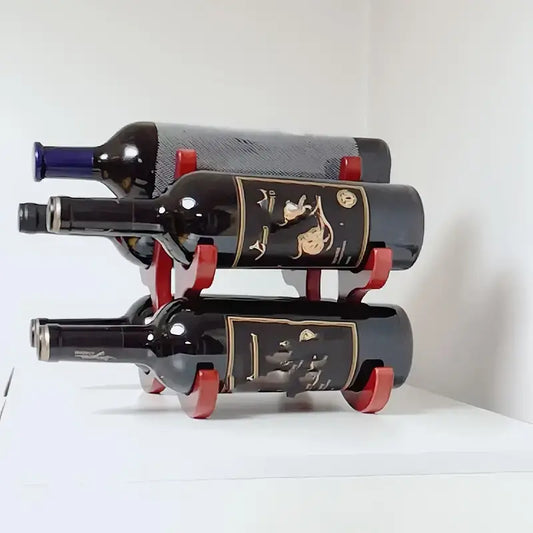 Brown Vintage Wooden Wine Rack
