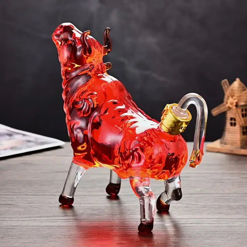 Bull Shaped Whiskey Decanter