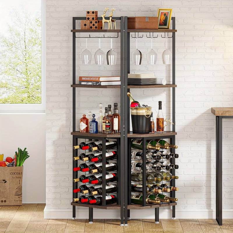 Corner Freestanding Floor Wine Rack