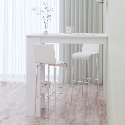 Engineered Wood Table White with stools