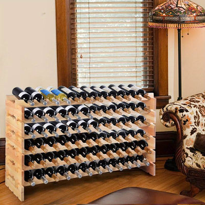 Freestanding Wood Wine Rack