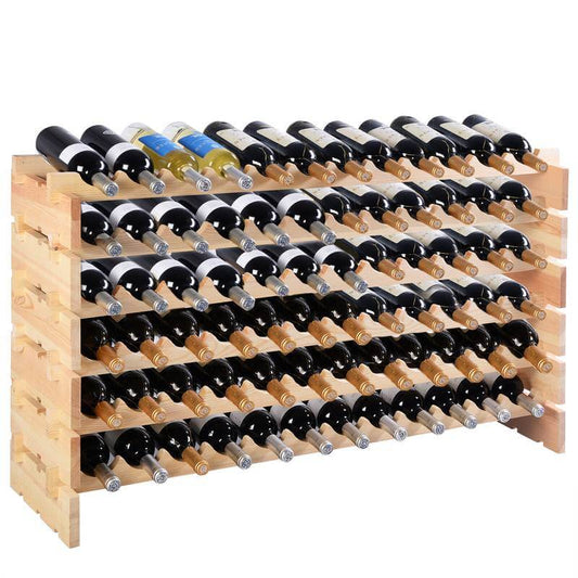 Freestanding Wooden Wine Rack