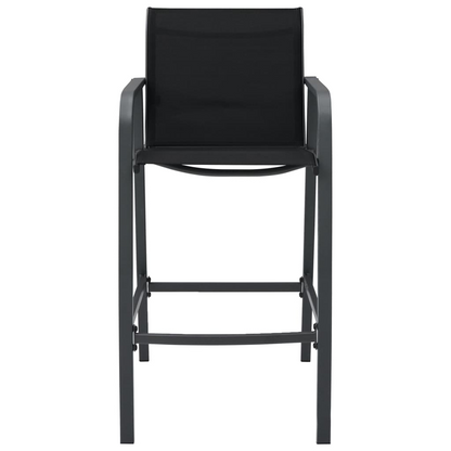 Garden Bar Chairs 2 pcs Black chair