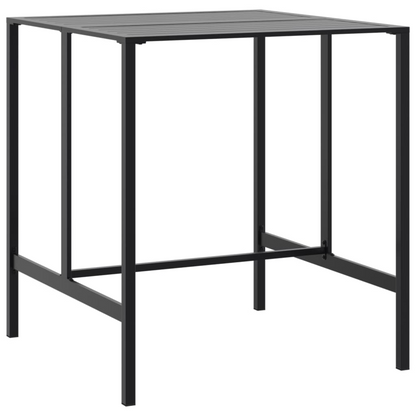 Garden Bar Set Black Powder-coated Steel