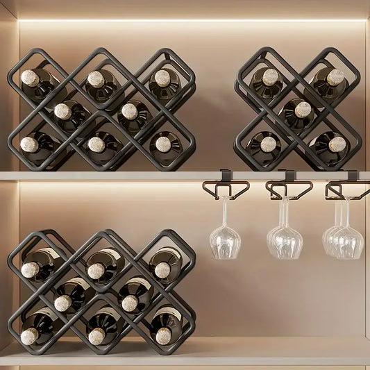 Geometric Countertop Wine Rack