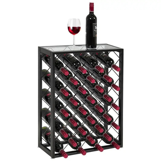 Glass Tabletop Wine Rack