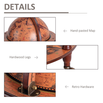 Globe Shaped Retro Style / hand pasted map