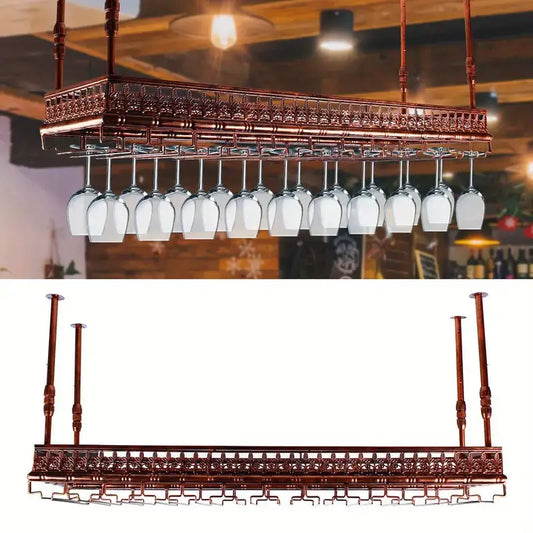 Industrial Wine Glass Rack 