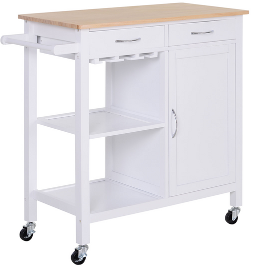 Kitchen Storage Trolley Cart Cupboard With Rolling Wheels