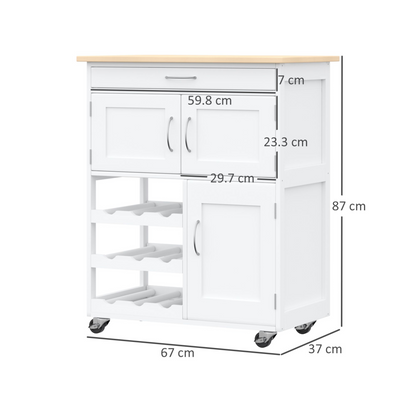 Kitchen Trolley, Rolling Island Storage Cart