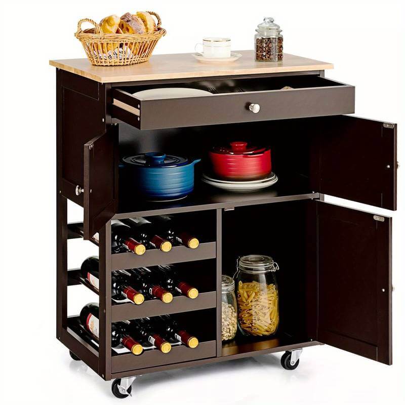 Kitchen Trolley Wine Cabinet 
