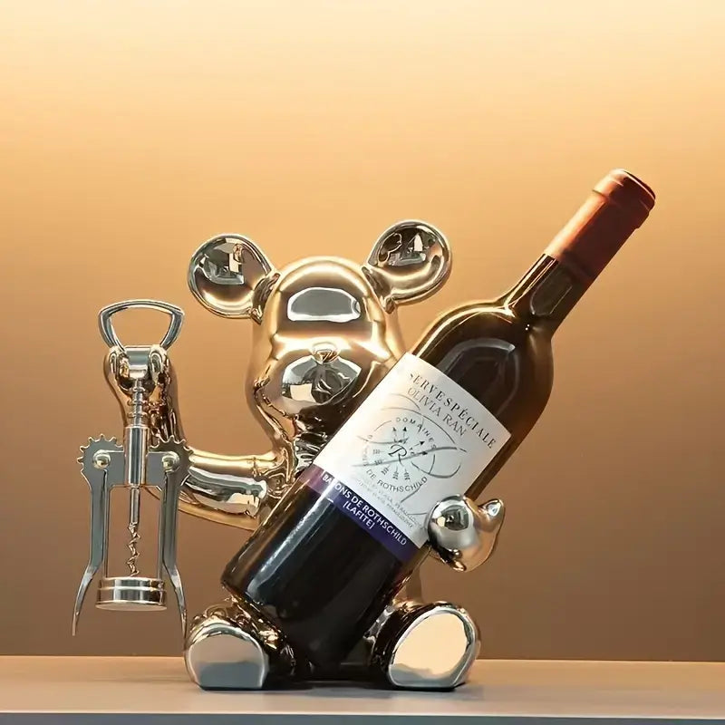 Modern Bear Wine Holder