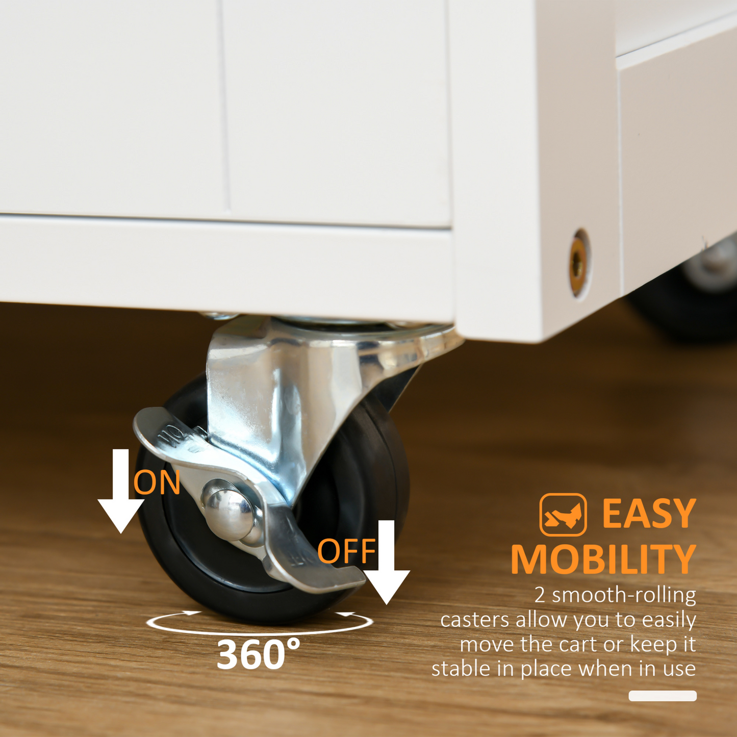 Modern Kitchen Trolley - 360 wheels