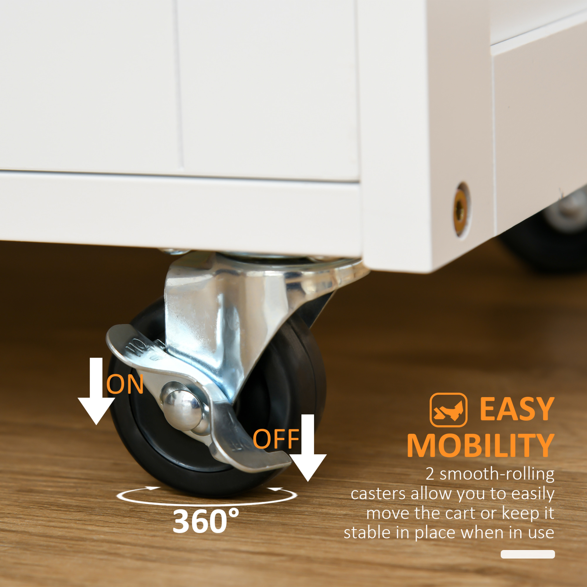 Modern Kitchen Trolley - 360 wheels