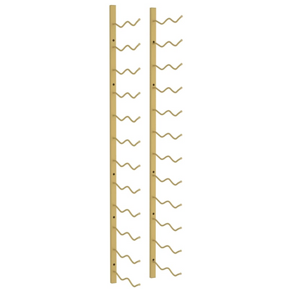 Mounted wall Wine Rack for 24 Bottles Gold Iron