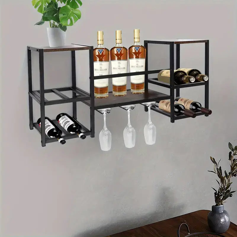 Multifunctional Wall Mounted Wine Rack